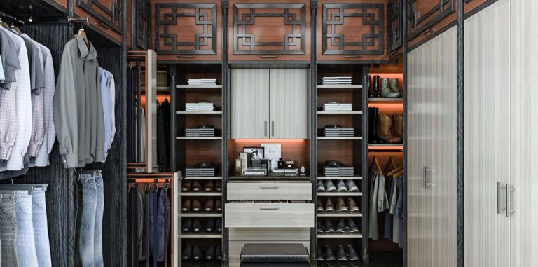 Asian Inspired Walk in Closet 768x381